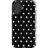 Black and White Polka Dots iPhone 16 Plus Impact Case